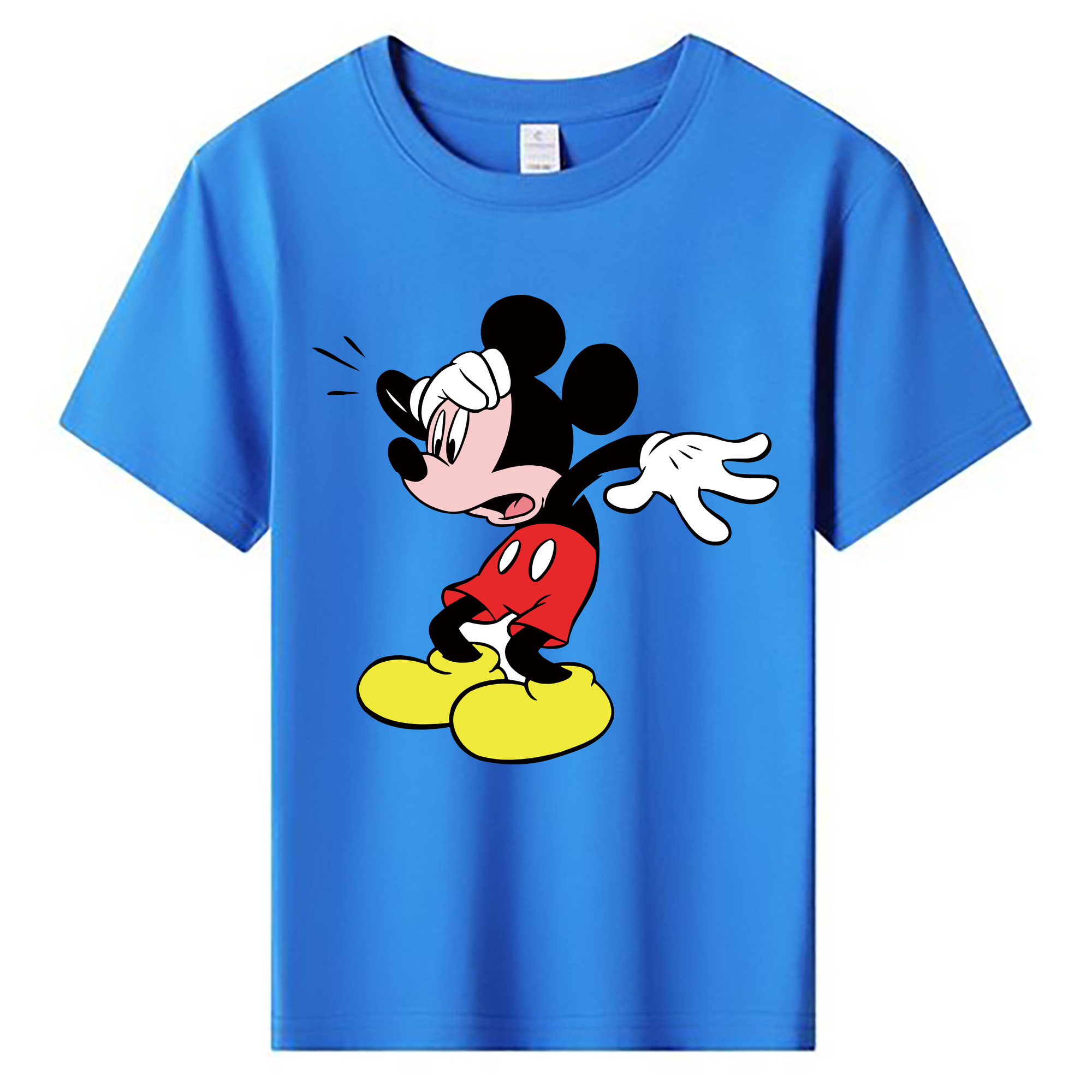 ミッキーマウス Mickey Mouse 綿100％キッズTシャツ（フロントプリント）
